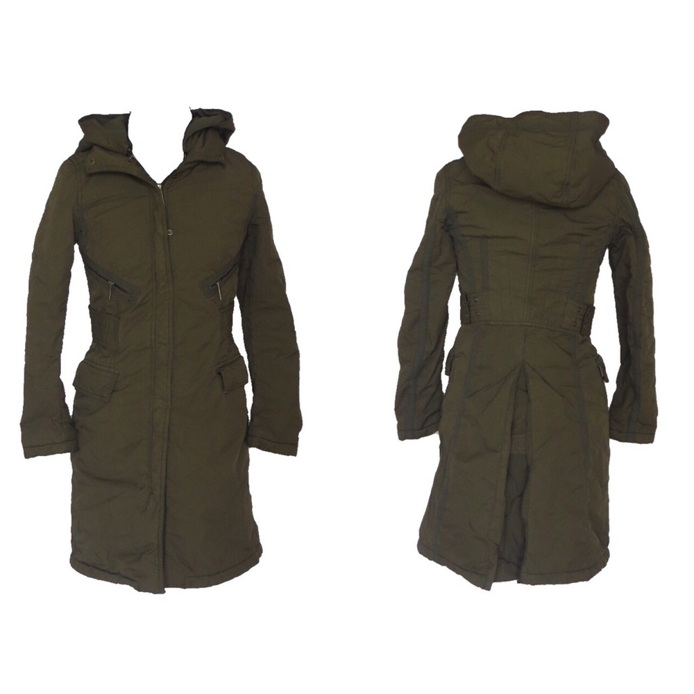 Add Army Green Puffer Coat